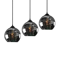 3 Heads Black pendant lights sail lang restaurant three word chassis led creative stage crystal pendant lamp