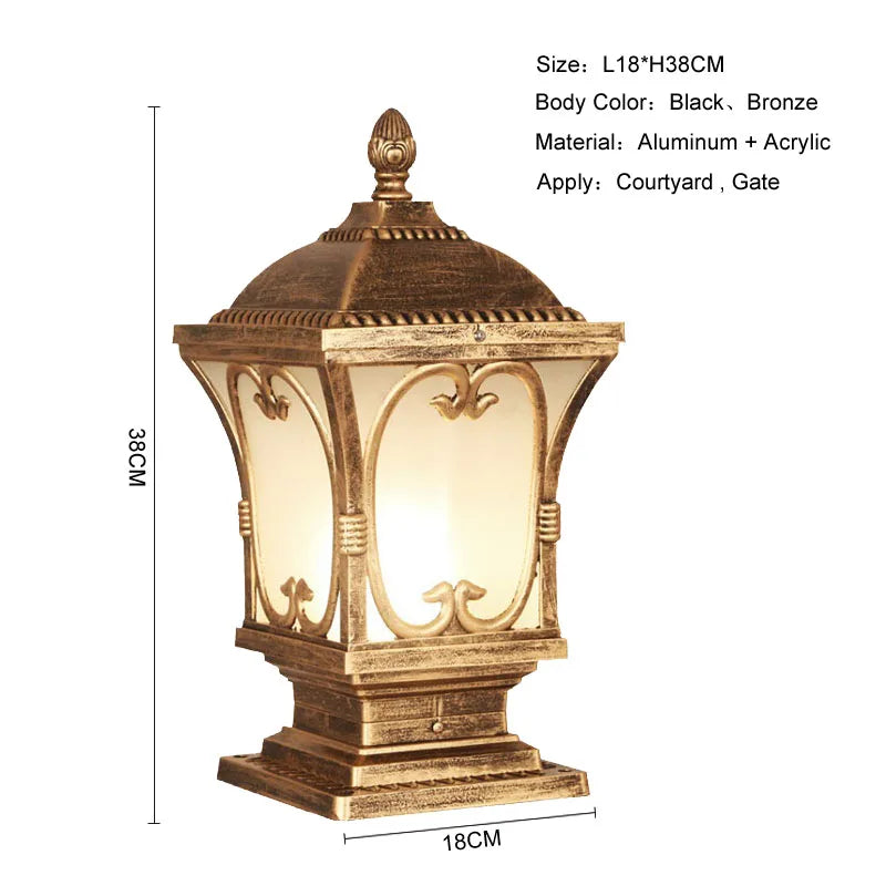 Uae Product Hub European Garden Lights, Gate Pillar Lights