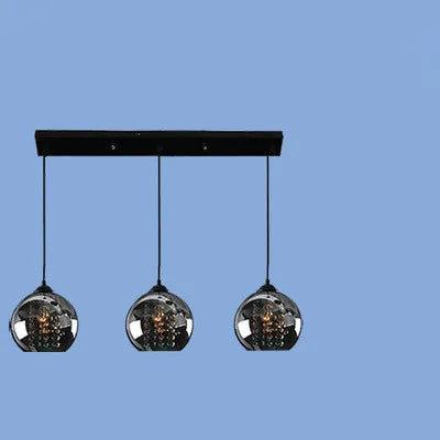 3 Heads Black pendant lights sail lang restaurant three word chassis led creative stage crystal pendant lamp