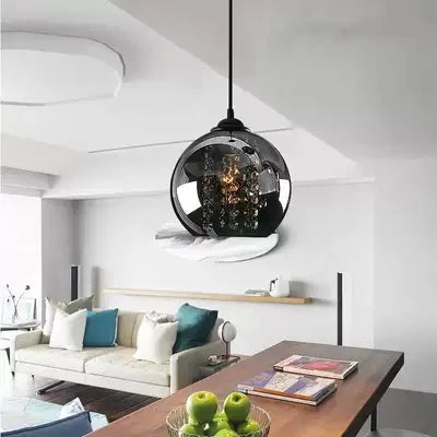 3 Heads Black pendant lights sail lang restaurant three word chassis led creative stage crystal pendant lamp