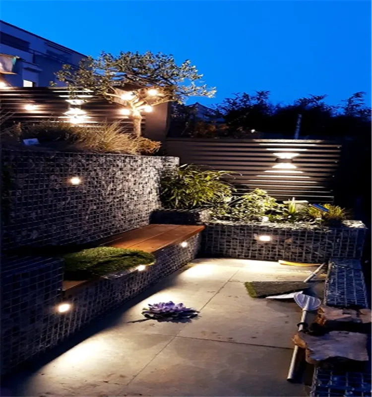 Waterproof LED Wall Lamp Garden Yard Fence Aluminium Wall Light Indoor Living Room Sconce Balcony Bedside Light AC110V 220V