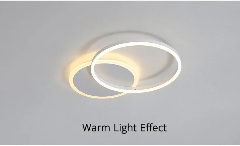 Nordic 5 Ring Led Ceiling Chandelier Dimmable for Dining Living Room Hall Bedroom Pendant Lights Home Decor Design Luminaires