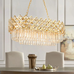 3-Tier Modern Crystal Chandelierfor Dining Room Bedroom Living Room Foyer Farmhouse,E12*4 Lights,15.75inch