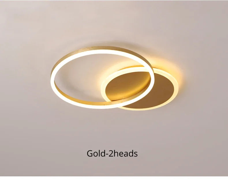 Nordic 5 Ring Led Ceiling Chandelier Dimmable for Dining Living Room Hall Bedroom Pendant Lights Home Decor Design Luminaires