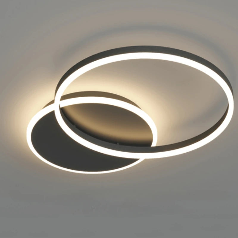 Nordic 5 Ring Led Ceiling Chandelier Dimmable for Dining Living Room Hall Bedroom Pendant Lights Home Decor Design Luminaires