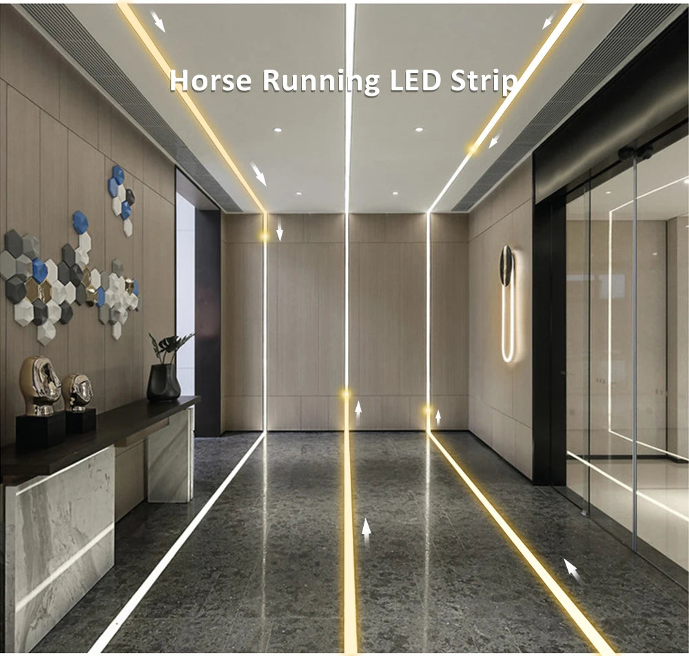 10m/Roll WS2811 Horse Running Race LED Strip DC24V 2835SMD 120Leds/m Running Water Flowing Light With Touch Panel Controller